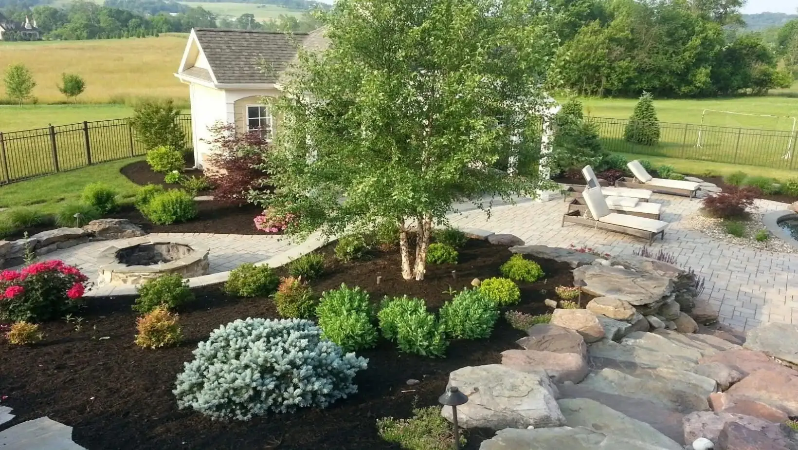 Landscape and hardscaping job by North Country Unlimited, an outdoor services company in Central Pennsylvania